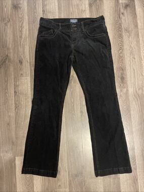 Polo Jeans Co Womens Wendy Jean Corduroy Pants Size 8x30 Black Mid Rise Bootcut